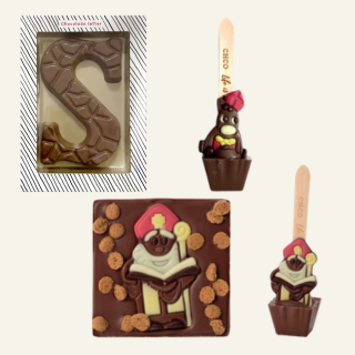 Chocoladeletter met Chico chocoladelepels