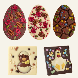 Chocolade paaseieren met toppings